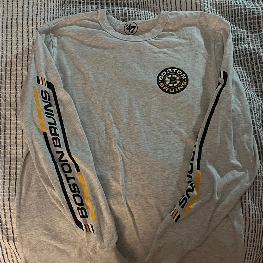 Boston Bruins Gray Long Sleeve Shirt